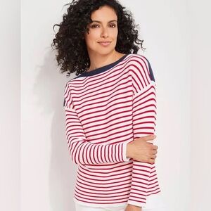 Vineyard Vines Red and White Striped Long Sleeve Tee NWT